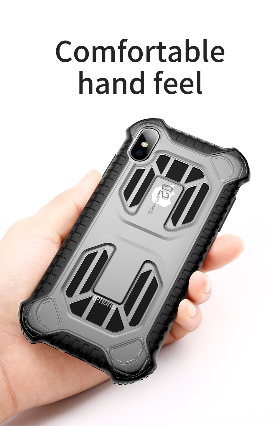 Baseus Armor Protective Case For iPhone XS Shockproof Heat Dissipation Back Cover