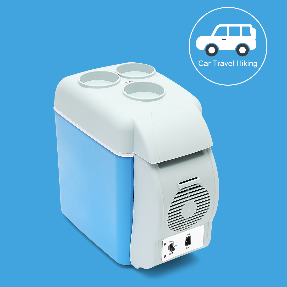 Portable Mini Car Fridge Freezer Cooler / Warmer 12V Portable Fridge Refrigerator 7.5L 15