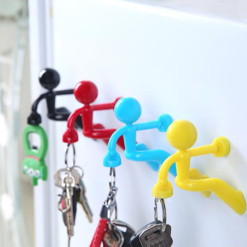 

Honana HH-01 Anti Lost Key Magnet Holder Hook with Wall Climbing Man Design Strong Magnet for Refrigerator Fridge Home Office Wall Storage Rack