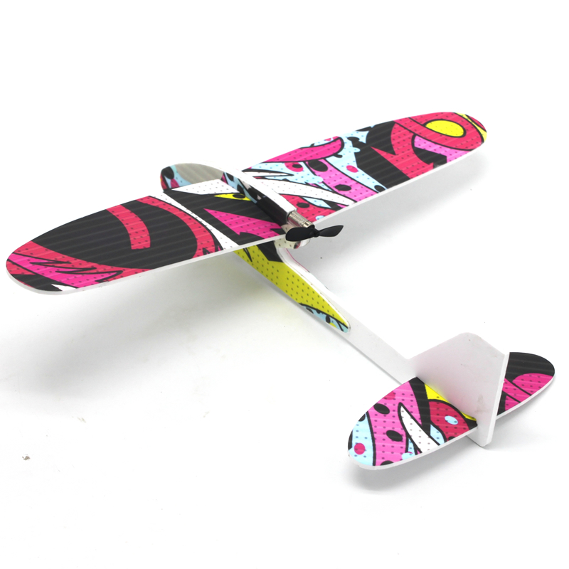 DIY 350mm Wingspan Indoor Airplane Electronic Hand Launched Stunt Plane Indoor Outdoor Park Flying Child Toys RC Aircraft RTF - Photo: 3