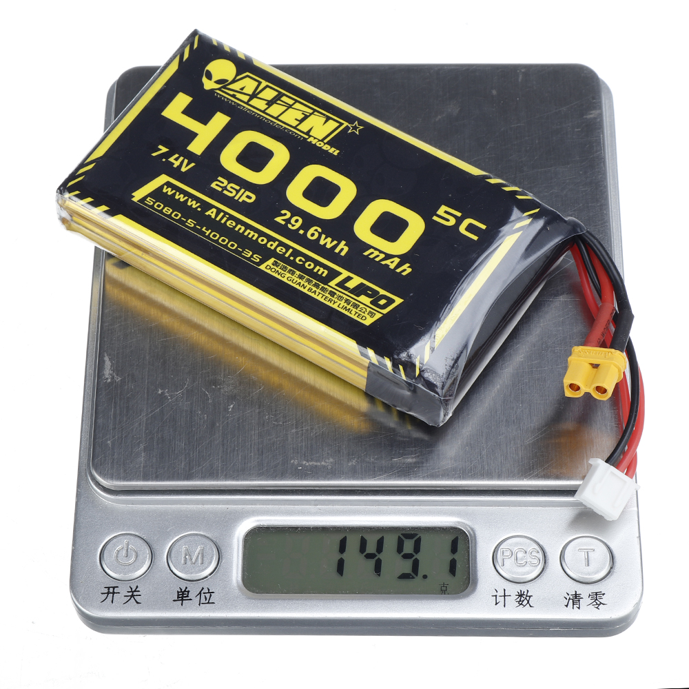 ALIENMODEL 7.4V 4000mAh 2S 5C Lipo Battery for QX7 Radiomaster TX16SR Transmitter - Photo: 10