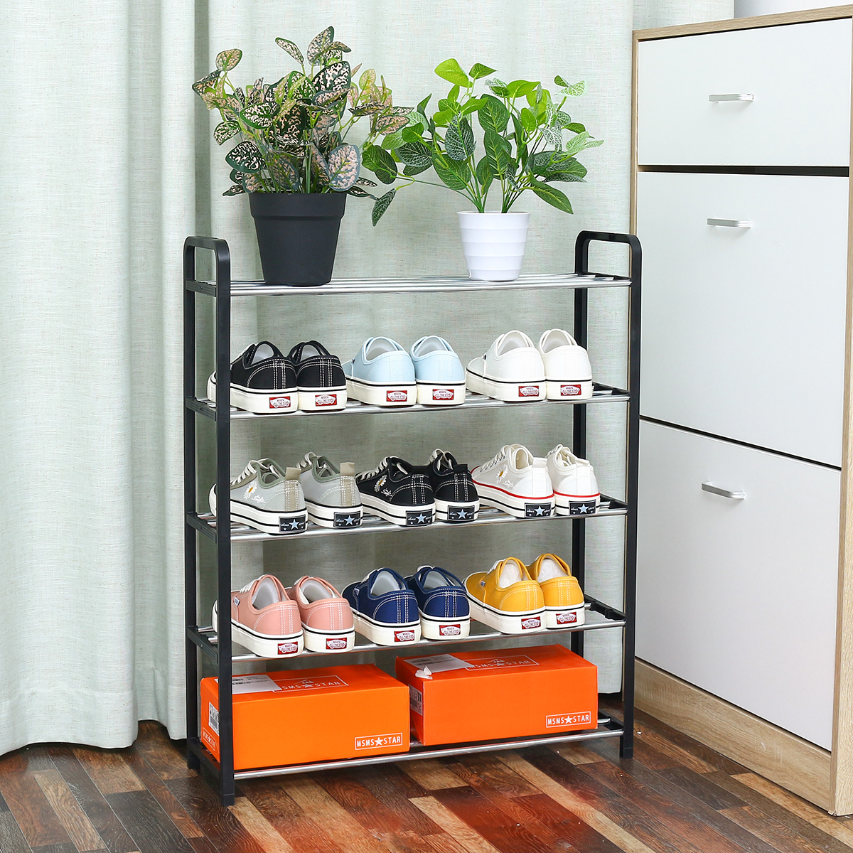 Multi-layer Shoe Rack Living Room Storage Rack Multifunctional Shoe Cabinet