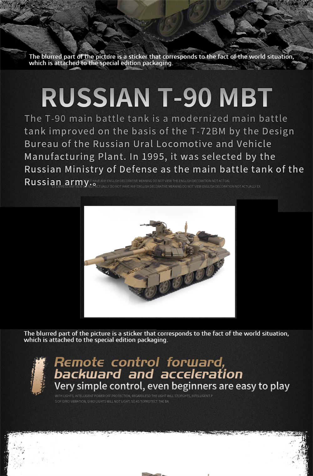 Heng Long 3938-1 Russian T90 7.0 1/16 2.4G RC Tank Infrared Battle Launch Vehicles Models Smoke Sound Toys