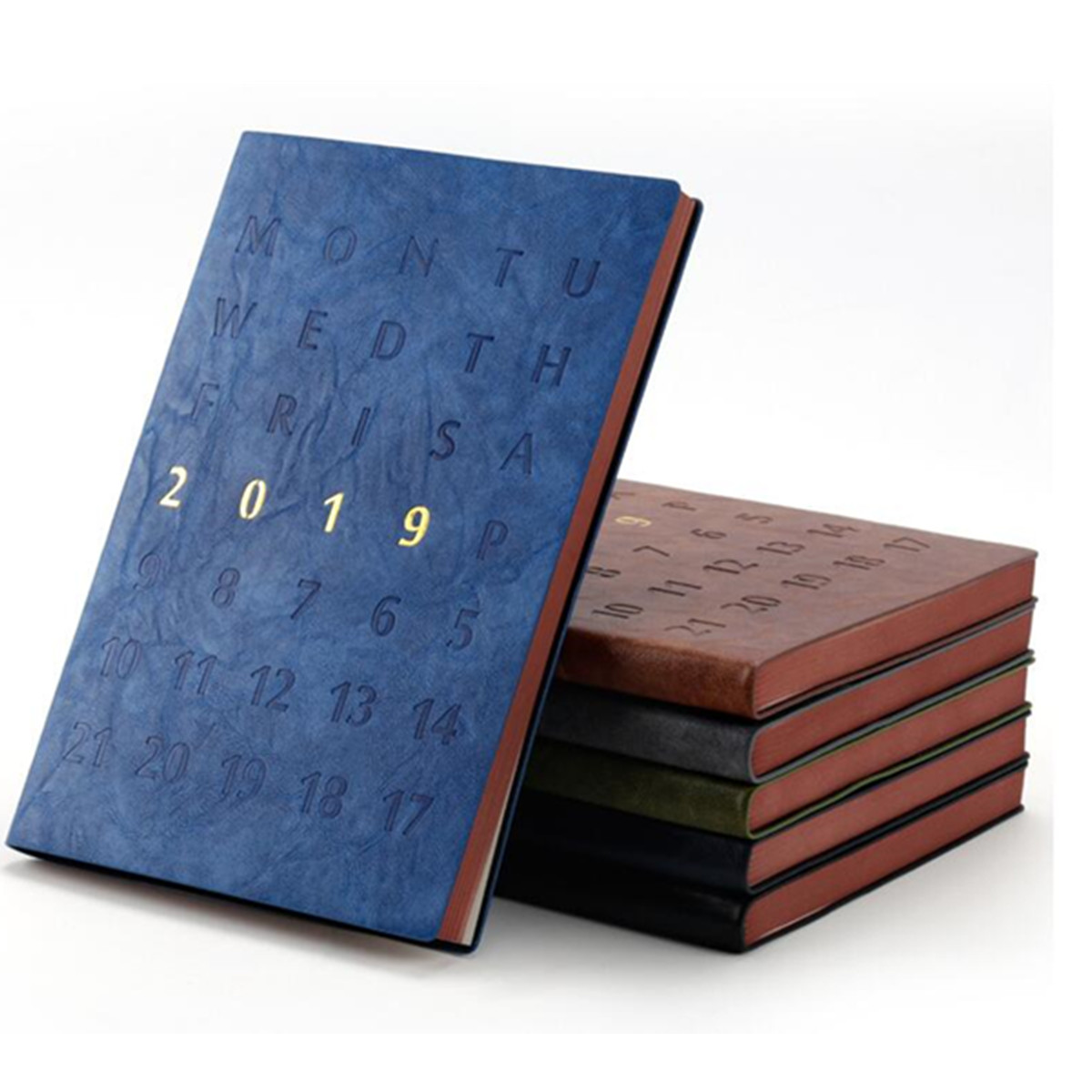 

2019 Planner Book Leather Cover Journal Medium A5 Scheduler Diary Plan Notebook