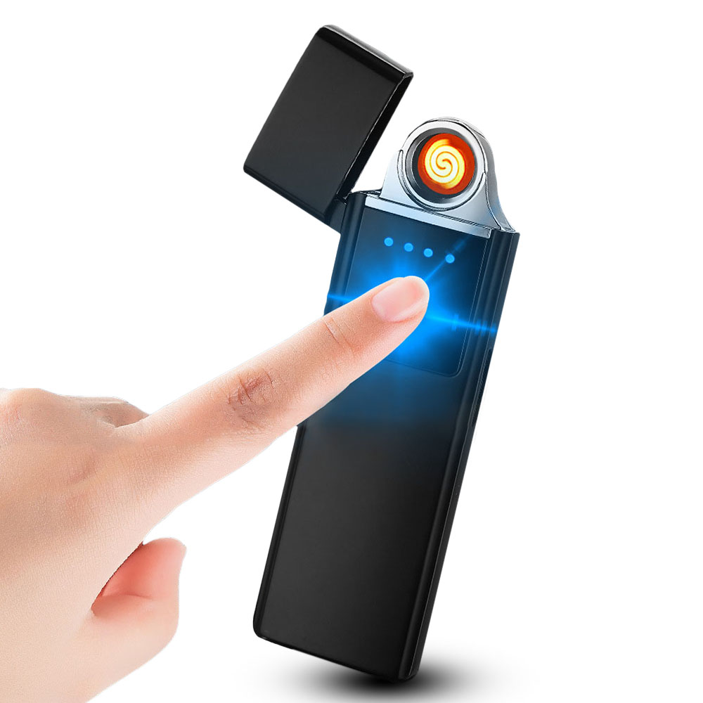 

KCASA KC-042 Smart Touch Screen Induction USB Charging Lighter Windproof Ultra-thin USB Igniter