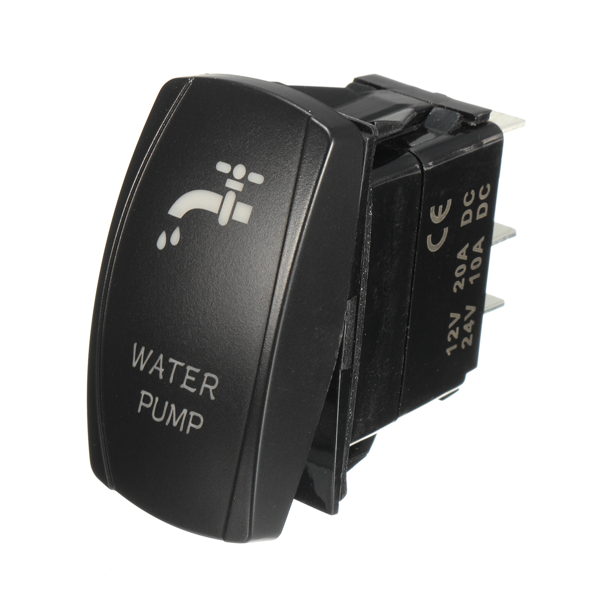 

SPST 12V 20A 5Pin ON / OFF Переключатель с переключателем качания воды Насос LED Rocker Switch