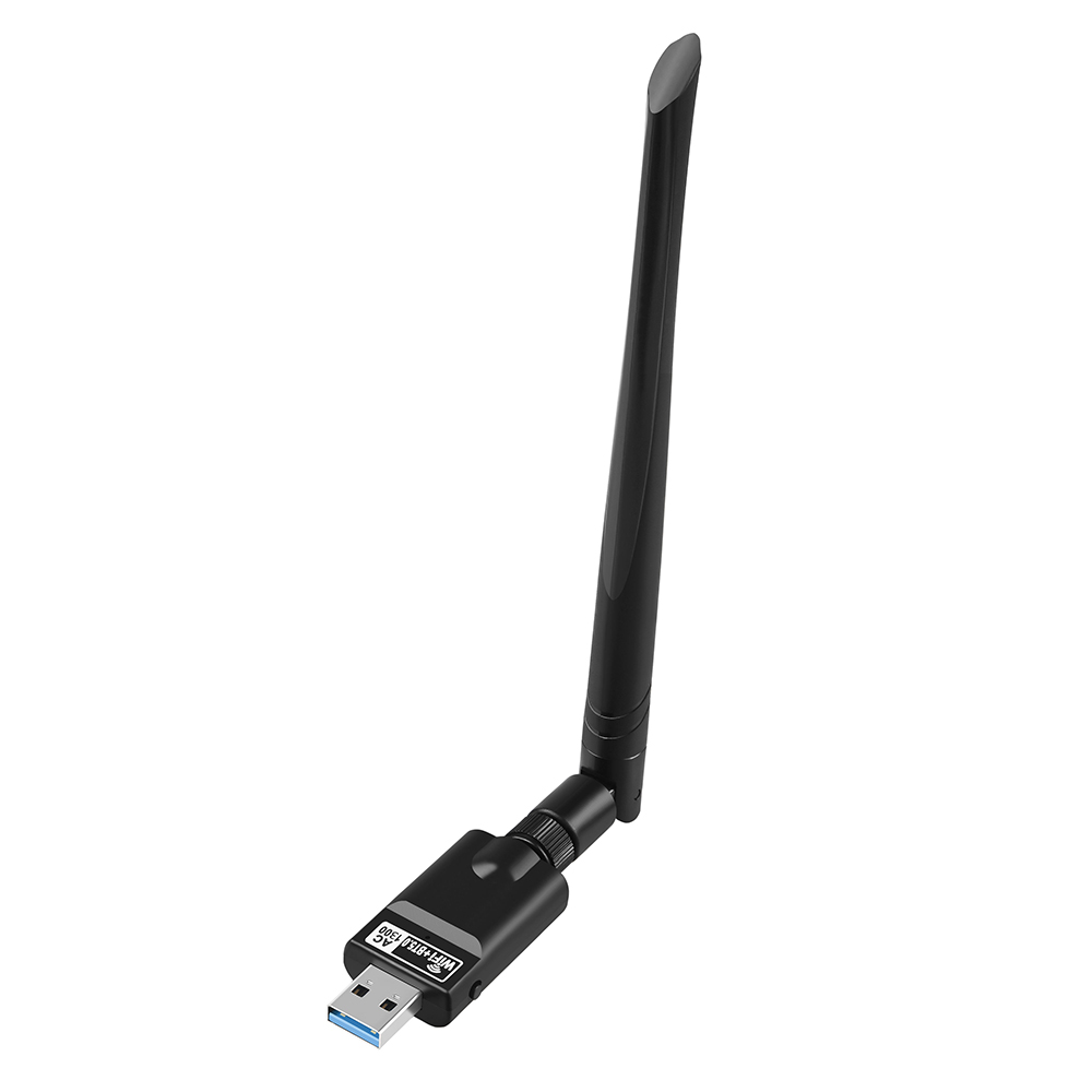 1300Mbps USB3.0 WiFi Adapter Dual Band 2.4G/5.8G WiFi+BT5.0 Wireless Networking Card 5dB External Antenna Wireless Transmitter Receiver