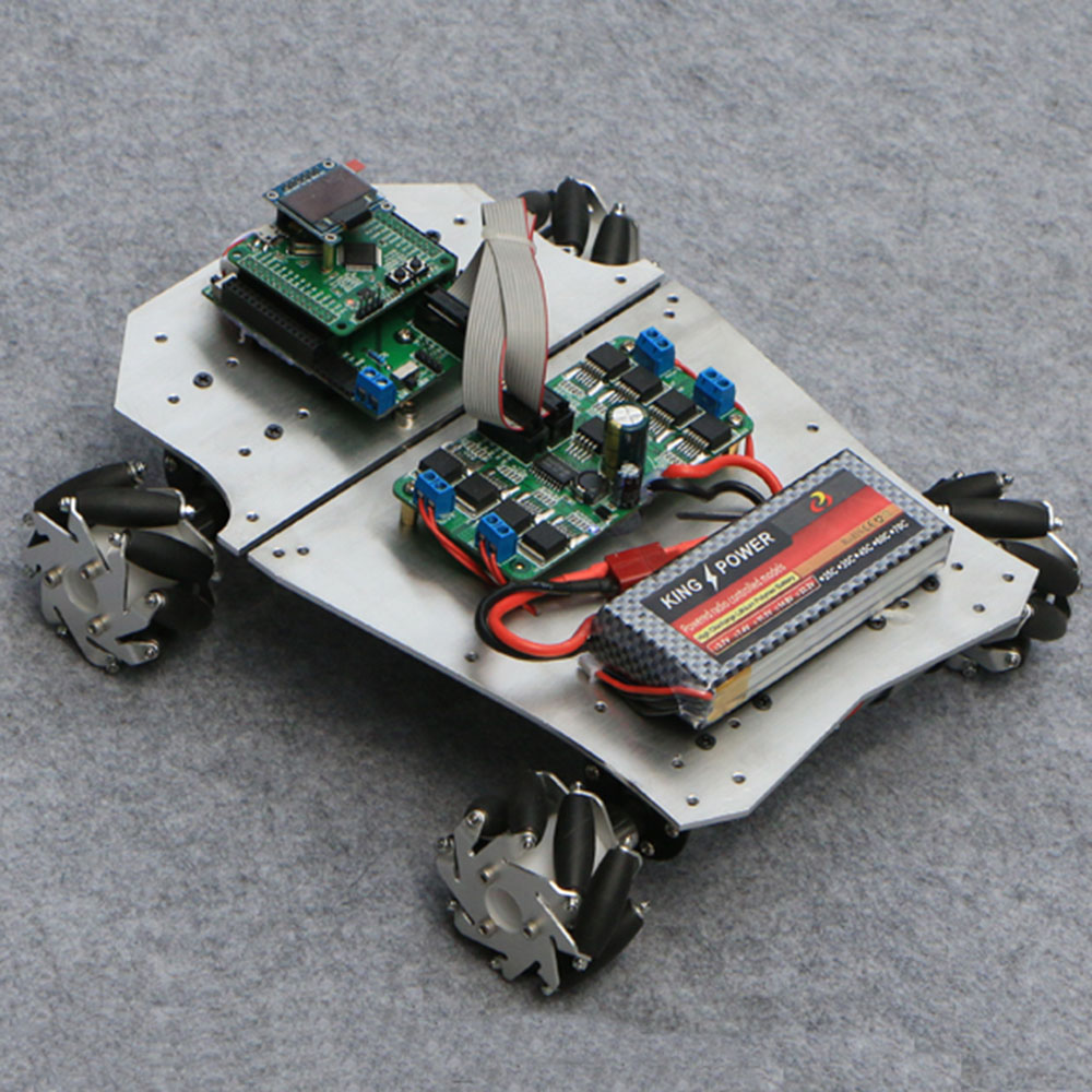 

DIY 4WD ROS Smart RC Robot Car Programmable Bluetooth APP Control 60mm Mecanum Wheel With Suspension System