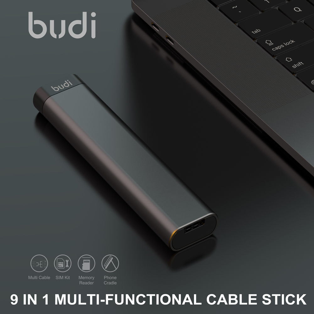 BUDI Multi-function Smart Adapter Card Storage Data Cable Stick USB Box Multi-Cable SIM KIT TF Card Memory Reader Computer Accessories for MacBook for iPhone 12 for Samsung Galaxy Note S20 ultra Huawei Mate40 OnePlus 8 Pro OPPO