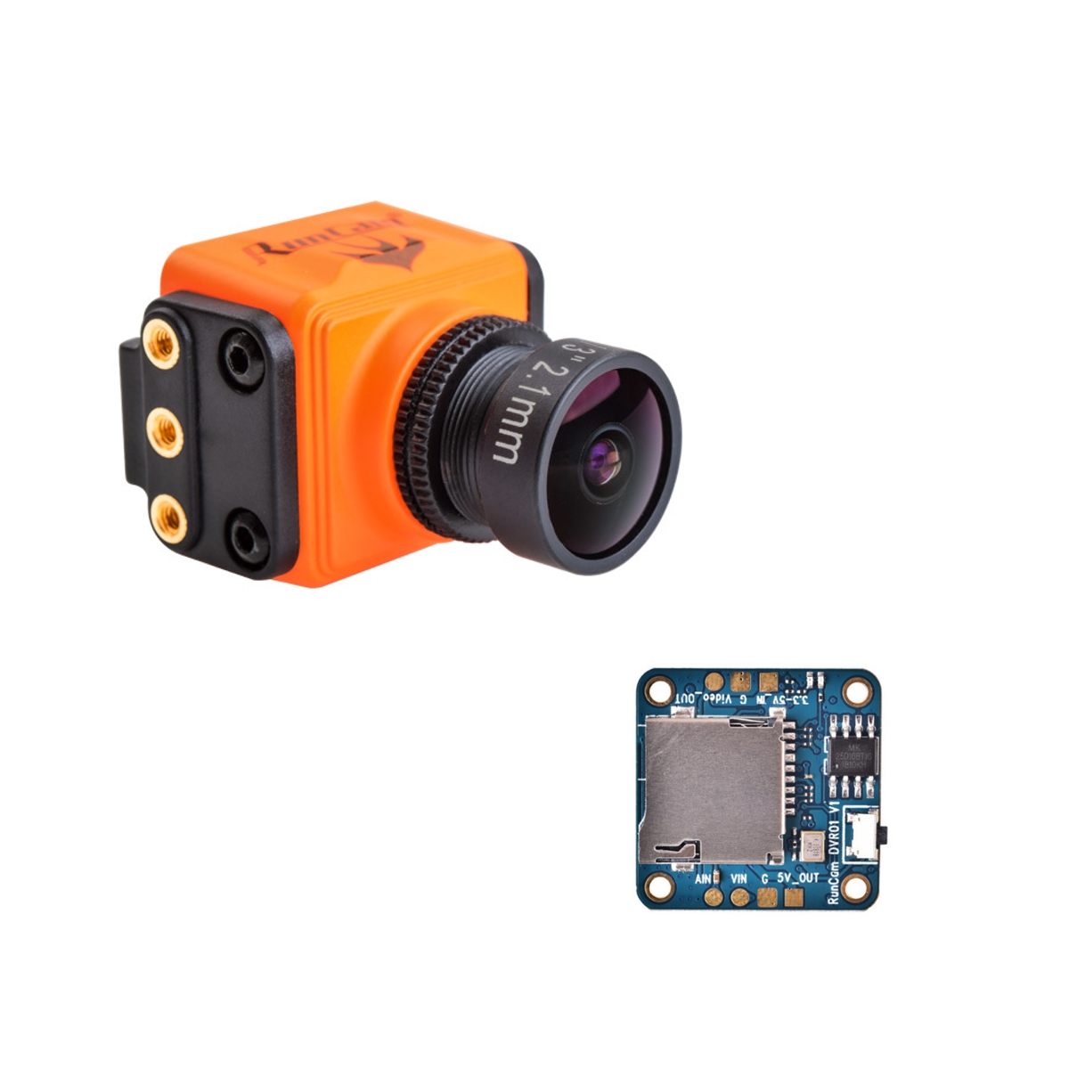 

RunCam Swift Mini 2 + Mini DVR Remote Control 600TVL 2.1mm/2.3mm 1/3" CCD One Touch Scene Setting FPV Camera