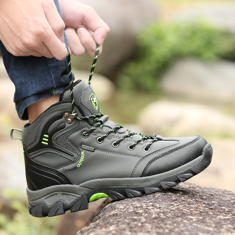 Homens Outdoor Antiderrapante Respirável Casual Caminhadas Ankle Boots