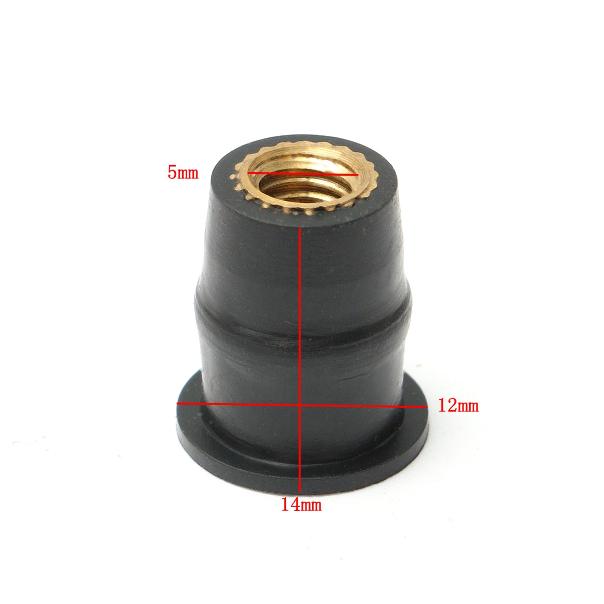 10pcs M5 5mm Metric Rubber Well Nuts Windscreedn Motorcycle Wind Shield Fairing Cowl