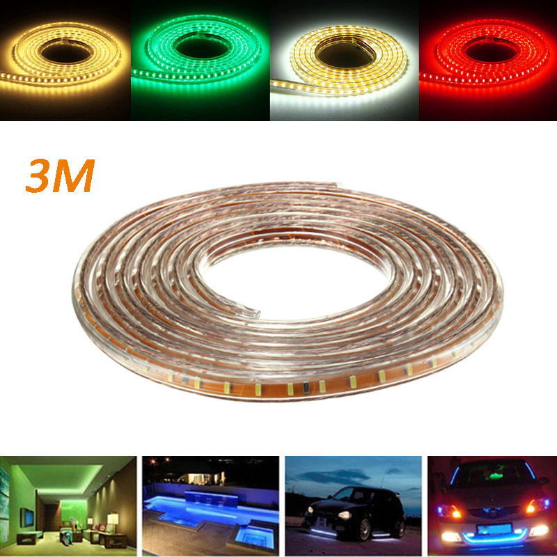 3M SMD3014 Waterproof LED Rope Lamp Party Home Christmas Indoor/Outdoor Strip Light 220V  