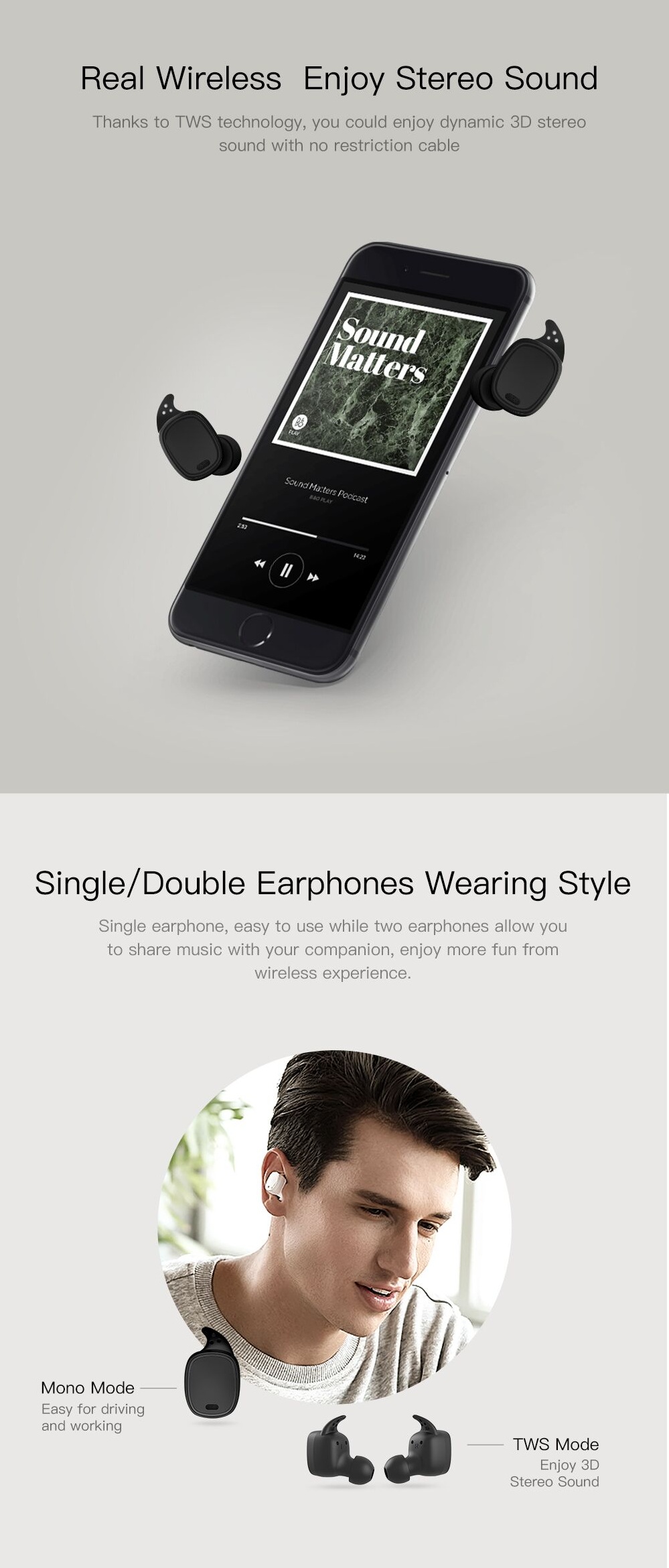 [True Wireless] QCY T1 PRO TWS Dual Bluetooth Earphones IPX4 Waterproof Headphones with Charging Box 16