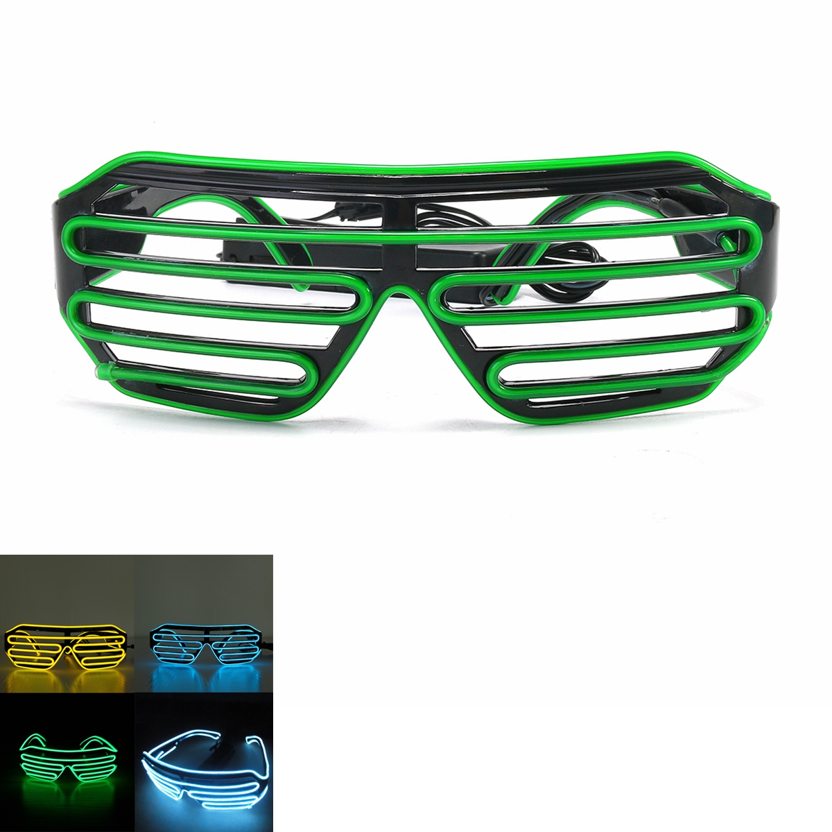 

Glow LED Очки Frame Voice Control Light Up Shutter Shades Rave Festival Party