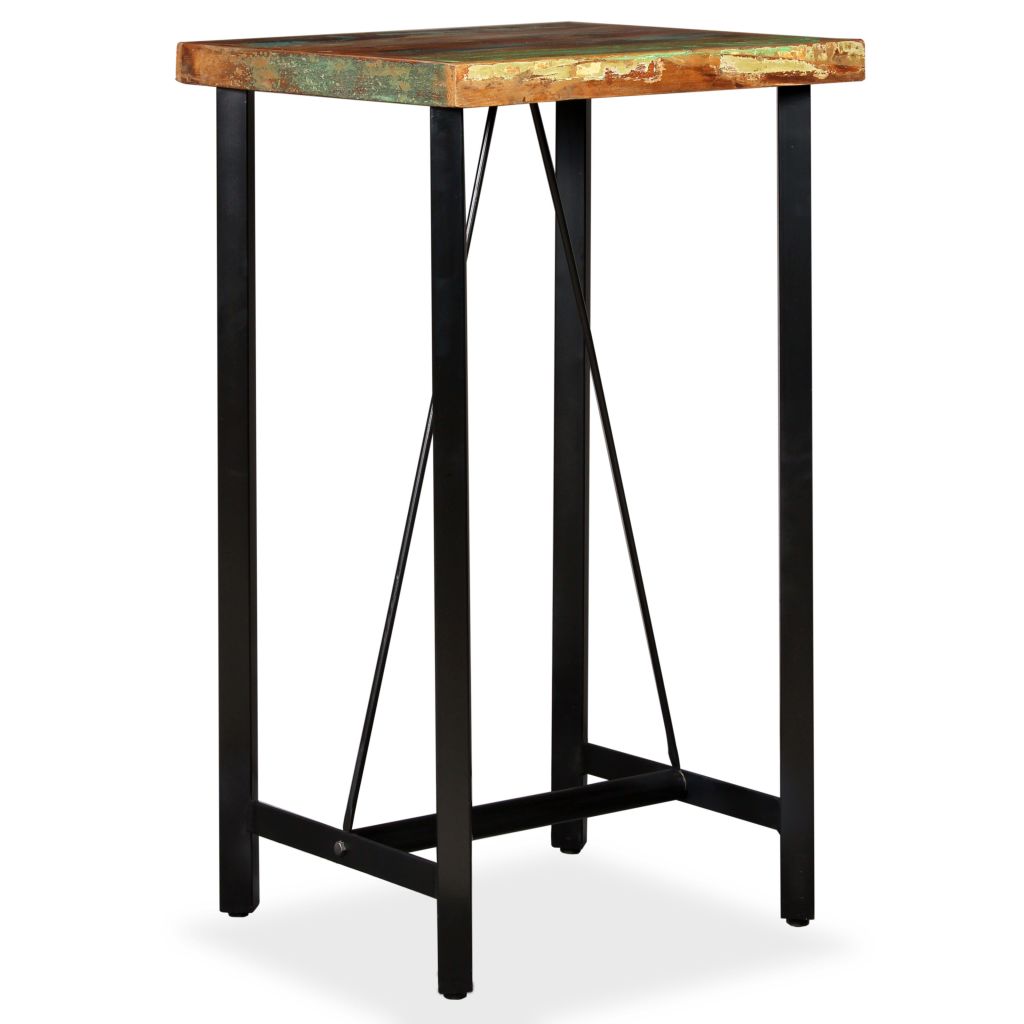 Bar Table Solid Reclaimed Wood 23.6