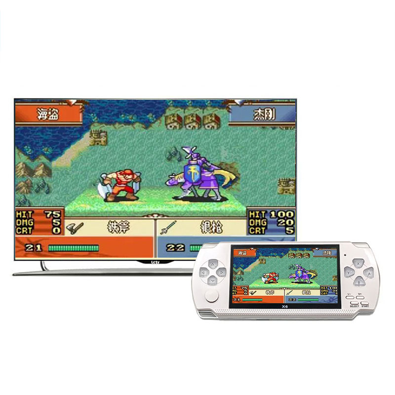 X6 8GB 10000+ Games 4.3 inch High Definition Retro Handheld Video Game Console Game Player for GBA NES GBC GB SFC MD