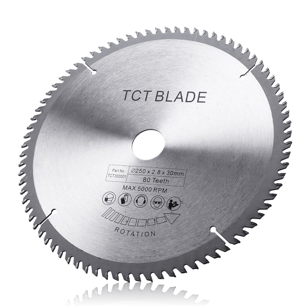 250x2.8x30x80T TCT hard alloy woodworking saw blades