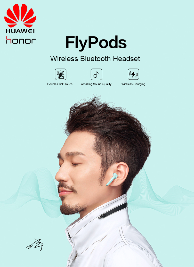 Original Huawei Honor Flypods Earphone TWS Bluetooth 5.0 Headphones Wireless Charging with Dual Mic 14