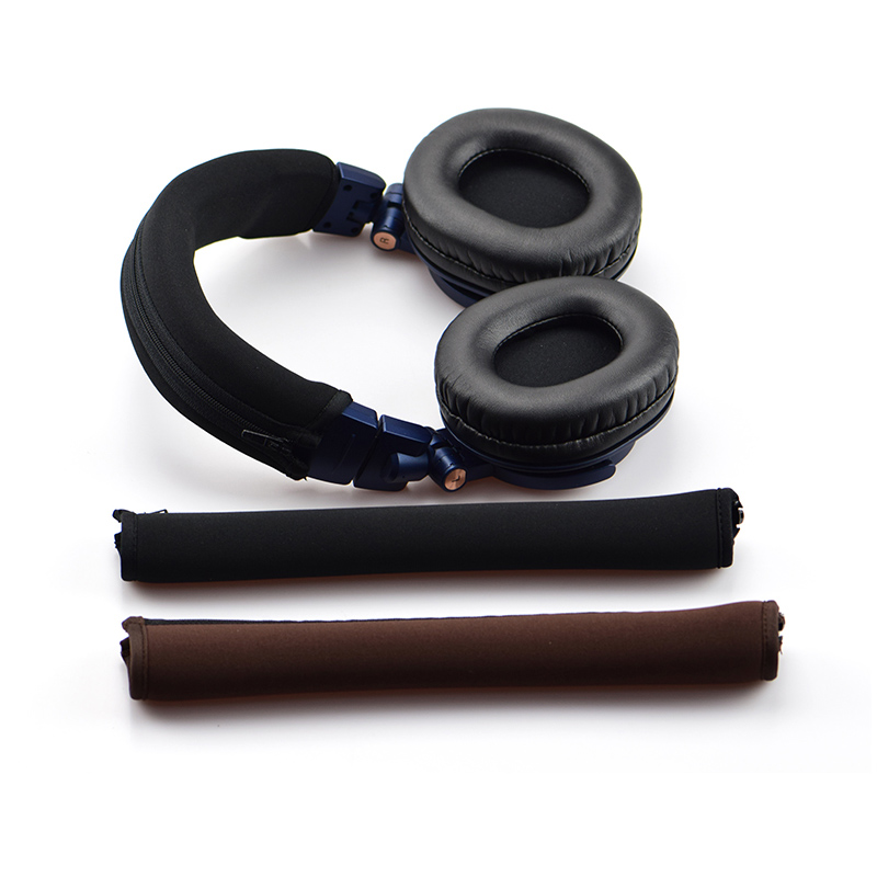 LEORY Replacement 1 Pair Earpads + Headband Cover For Audio-Technica ATH-M50X M30X M40X Headphone 11