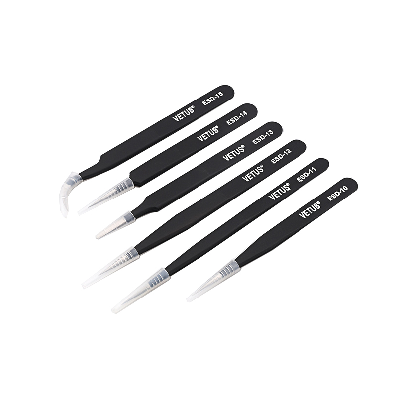 VETUS ESD10-15 Anti-static Stainless Steel Tweezer Set for RC Helicopter Repair Tools Kit - Photo: 3