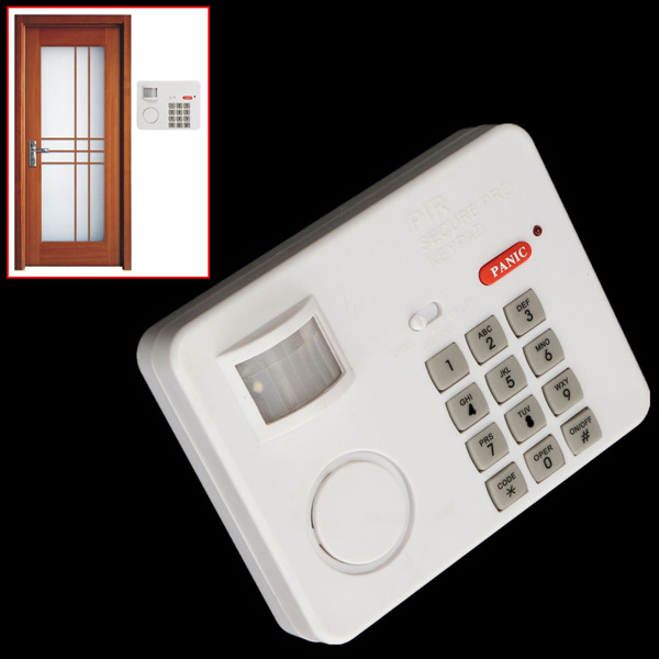 Loud Wireless Door Alarm Security Pin Panic Keypad For Home Office Garage Shed 