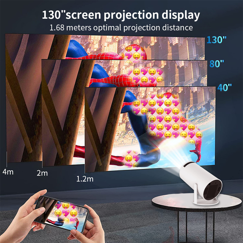 Bakeey StarGazer Smart Projector 1080P Supported Android 11.0 OS 120ANSI Lux Portable 1+8G Storage Home Theater Outdoor Movie EU Plug