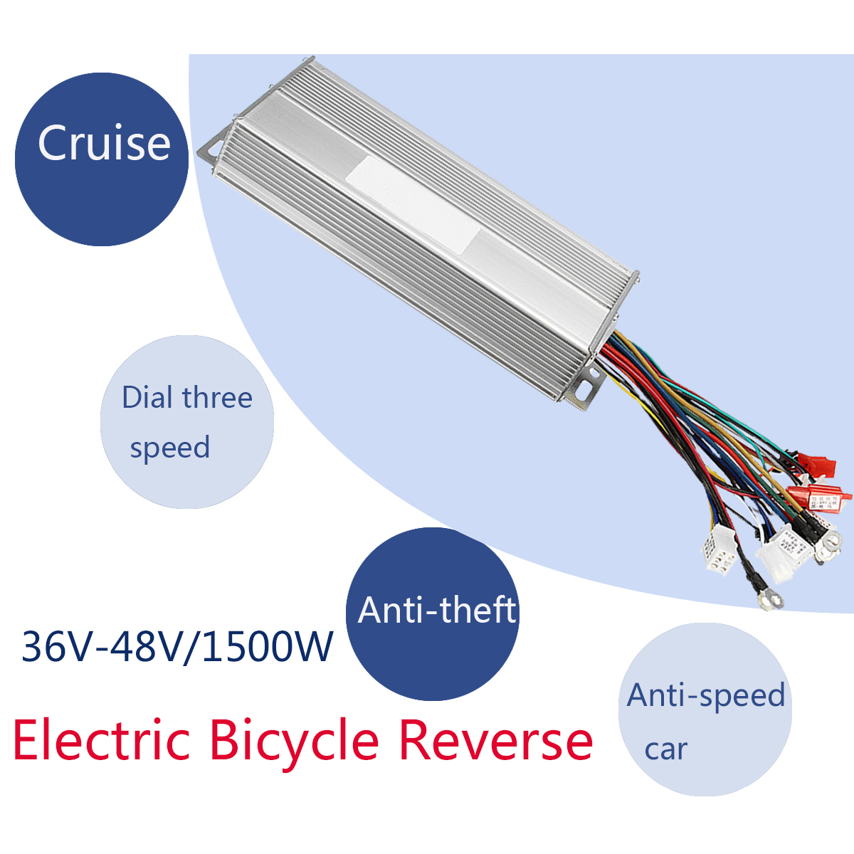 1500W 45A Brushless Motor Electric E-bike Controller Bicycle Reverse