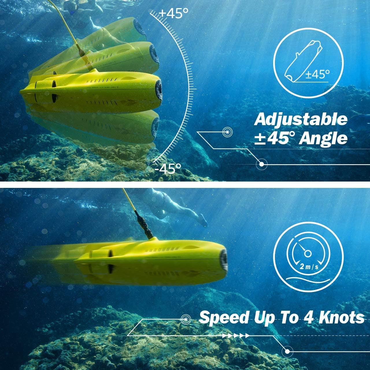 CHASING Gladius Mini Underwater Drone With 4K HD Camera 2 Hours Working Time One Key Depth Hold Live Stream Diving Rescue RC Drone - Photo: 11