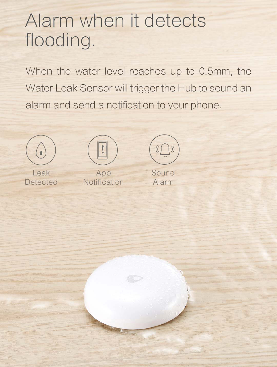Xiaomi Aqara Smart Water Detector Alarm Sensor Flooding Sensor Remote Alarm with APP 98