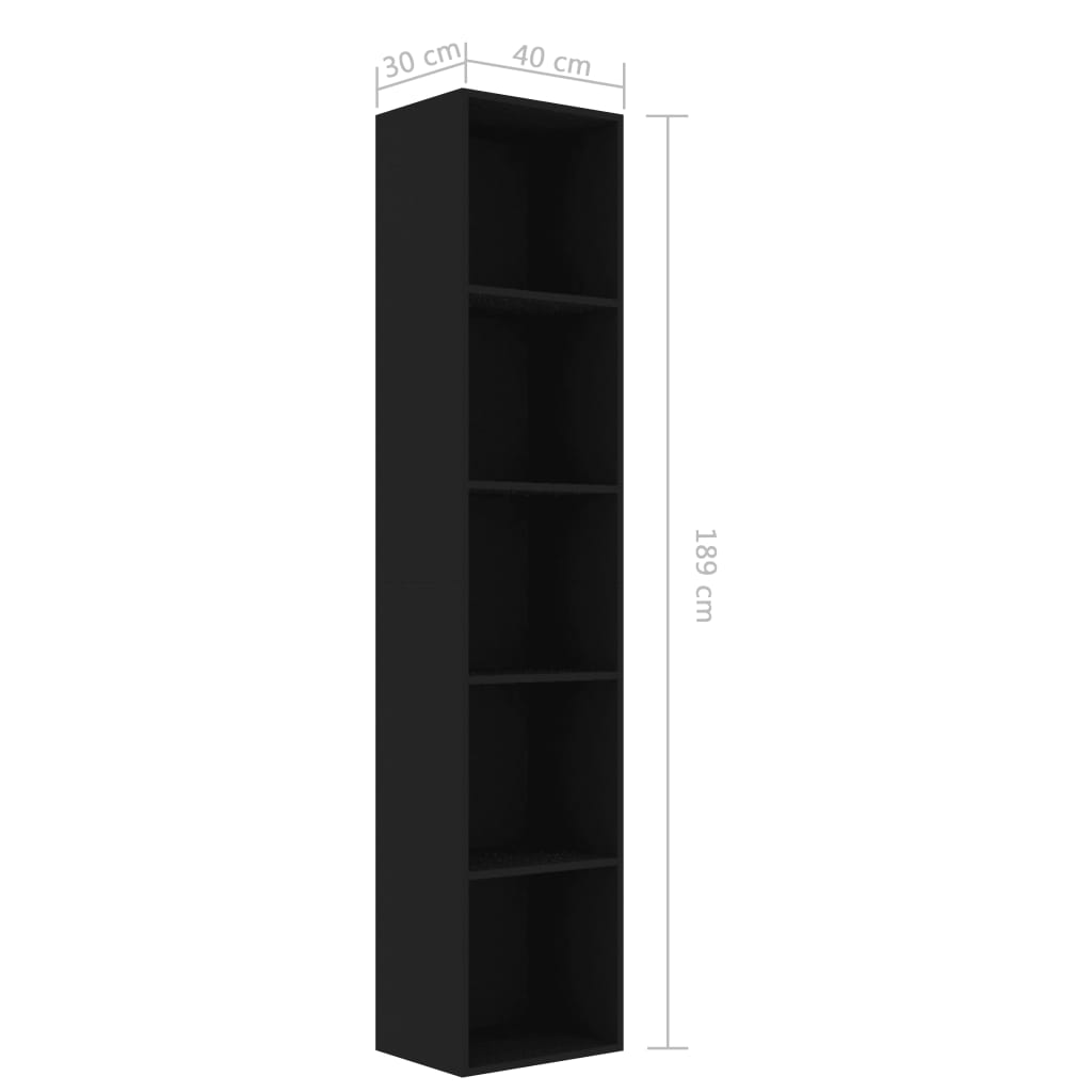 Book Cabinet Black 15.7