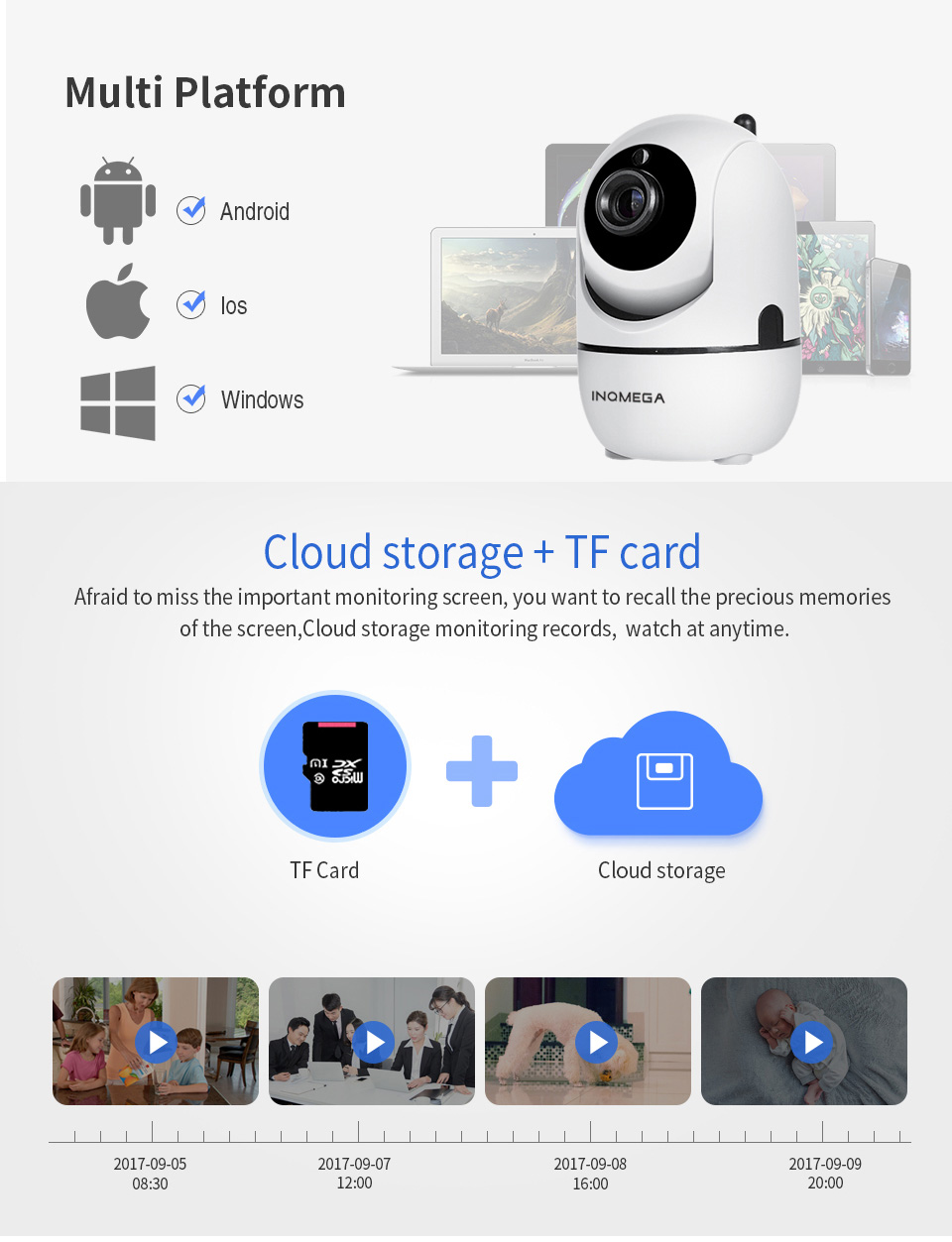 Auto Tracking AI Technoloty 1080P 720P Cloud Wireless Wifi IP Camera Home Security Surveillance CCTV Network Mini Camera 10