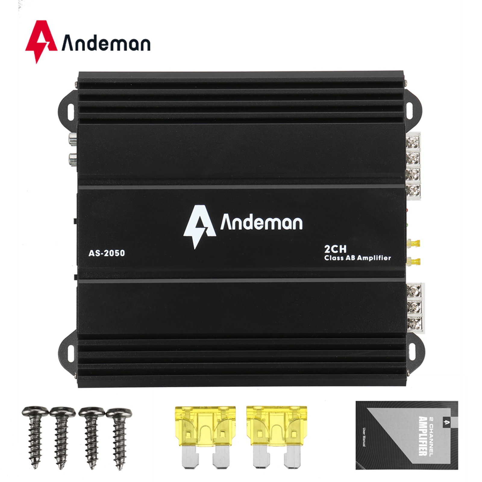 Andeman AS-2050 89W AB Car Power Amplifier 2 Channel 2-8 Ohms HIFI Digital bluetooth Audio Music Player