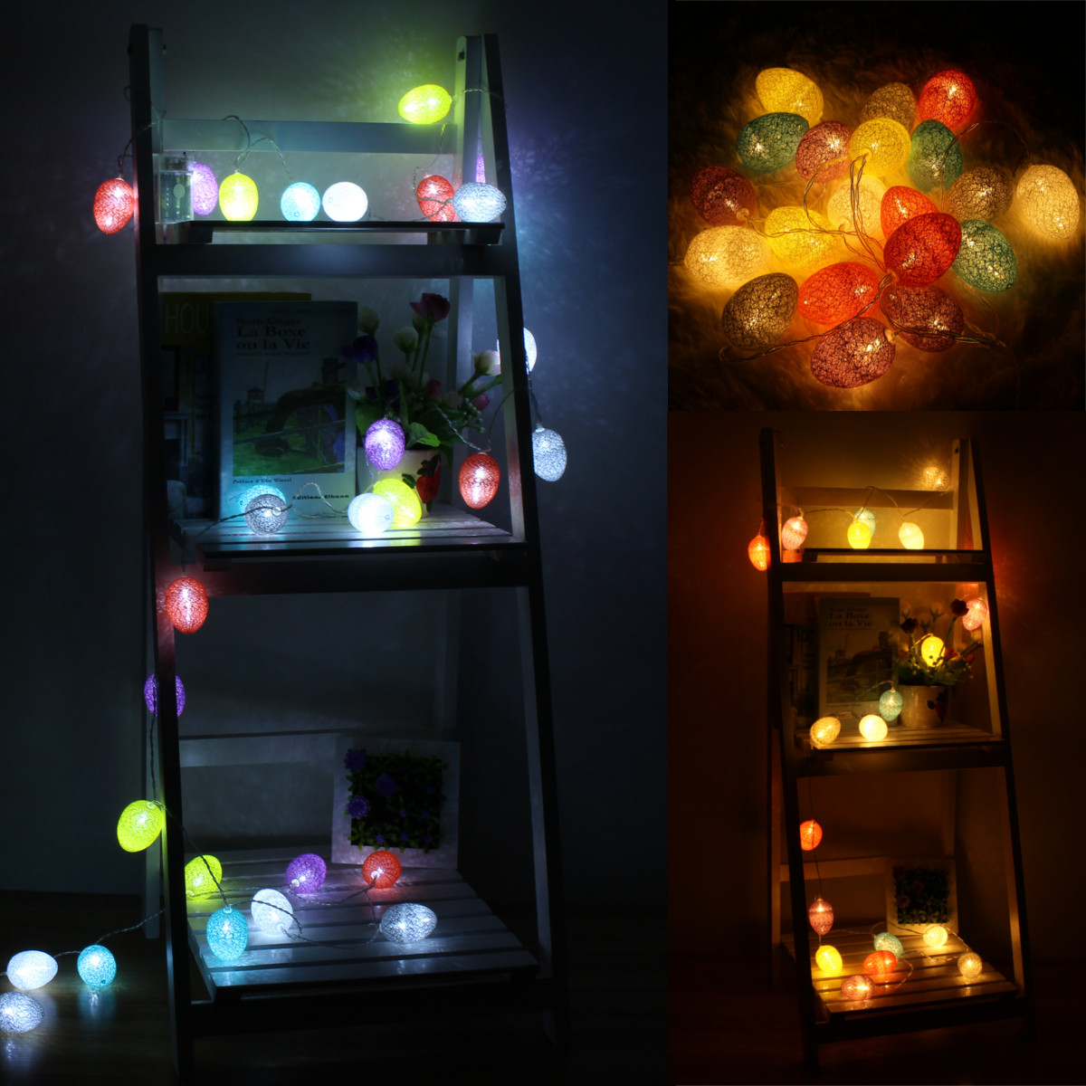 

Батарея Мощность 1.8 / 3.3 / 4.8M LED Винтаж Cotton Ball Fairy Party String Light Christmas Home Decor