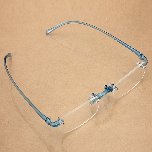 Blue Rimless Light Presbyopic Reading Glasses Fatigue Relieve Strength 1.0 1.5 2.0 2.5 3.0