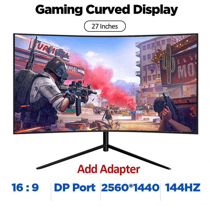 27-Inch Computer Gaming Monitor IPS Technology Hard Screen Curvature 1080P High-Definition Picture Quality Multi-Interface Display