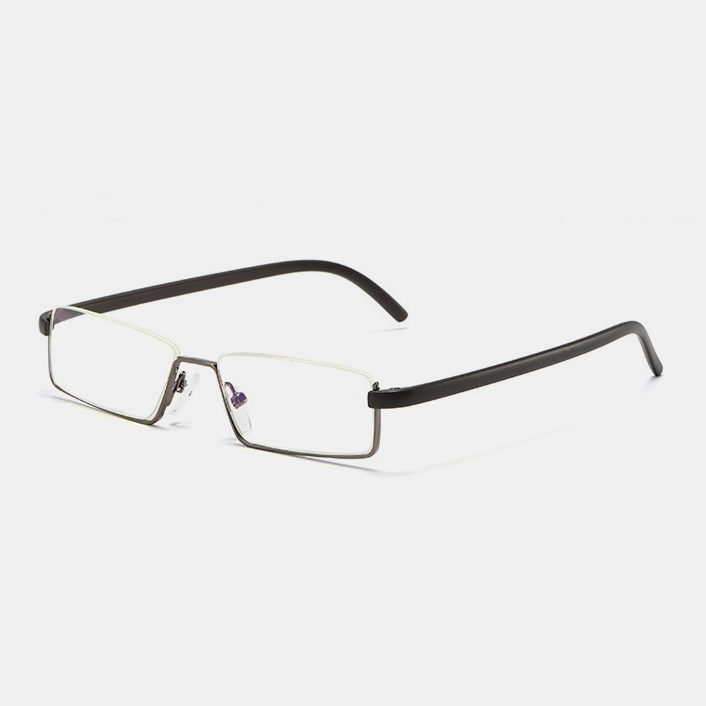 Unisex Anti-blue Light Metal Half-frame Hanging HD Light Reading Glasses Presbyopic Glasses With Box