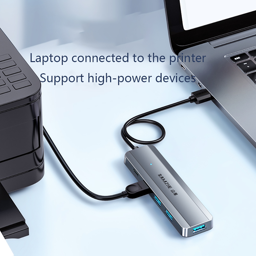 SAMZHE USB3.1 Splitter High-speed Gen2 4 Ports Expansion Dock Hub USB Hub 0.25M Length for PC Laptop