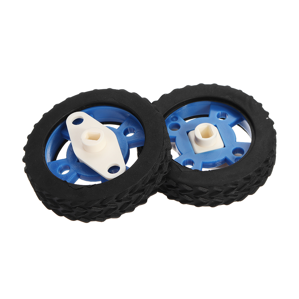 A Pair of 47mm Rubber Wheels for Stepper Motors DC Motors Arduino Smart Robot Accessories 54