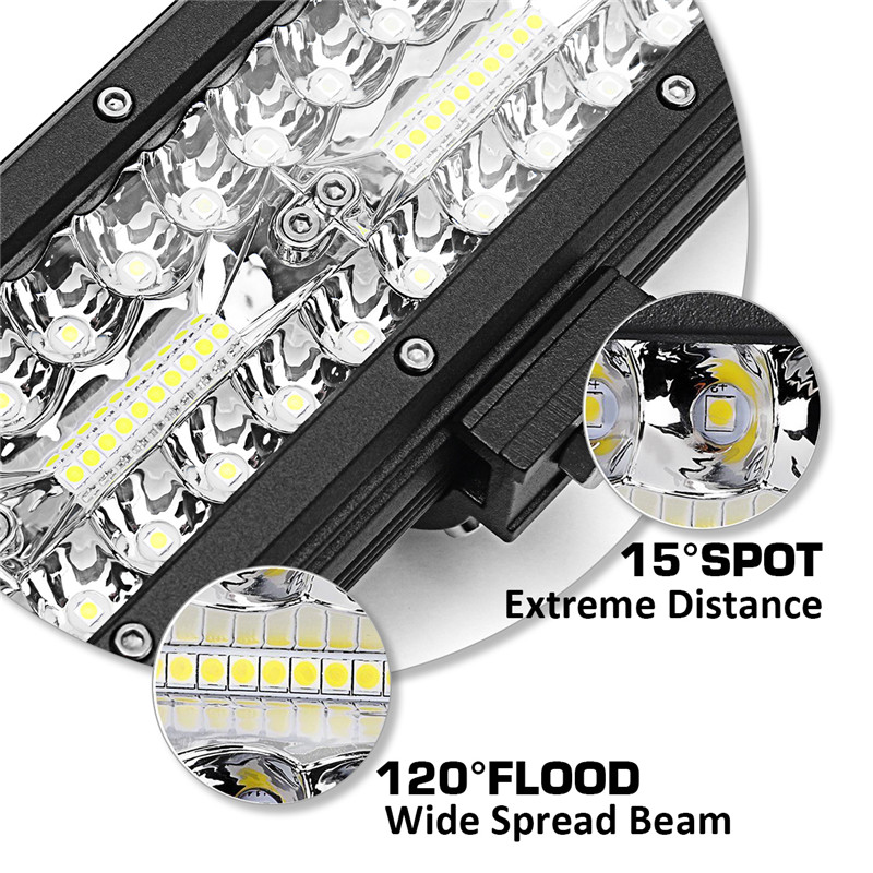 4/7Inch 200W 400W Car LED Work Light Bar Spot Flood Beam 6000K-6500K White Waterproof For Off-road Truck Boat