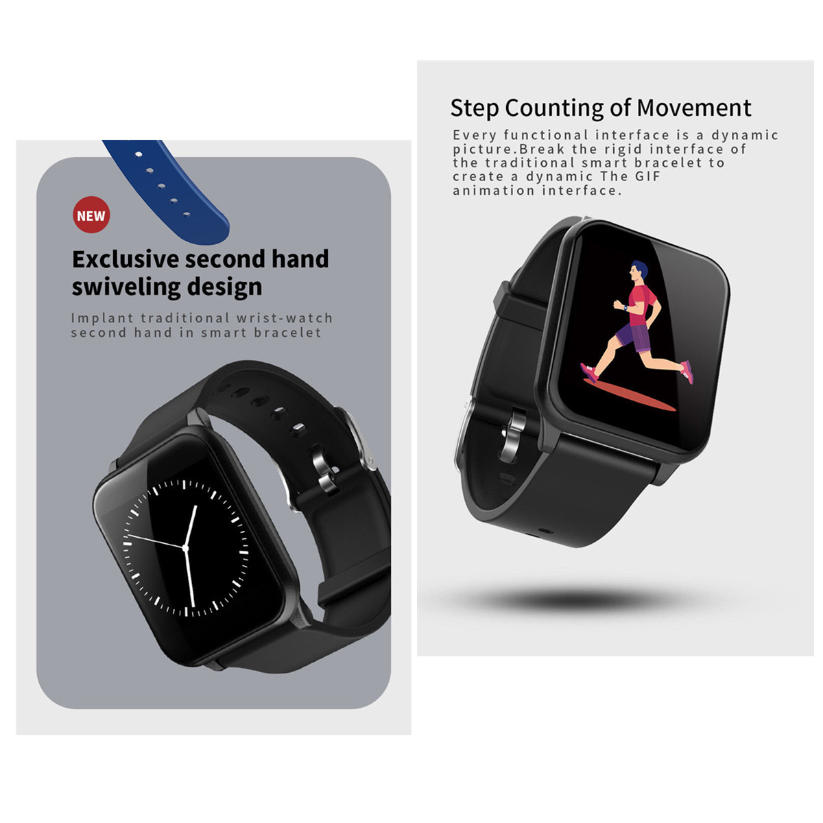 Z02 1.3 Inch IPS Display Touch Screen IP67 Waterproof Heart Rate Monitor Smart Watch Bracelet Wristband For iOS Android