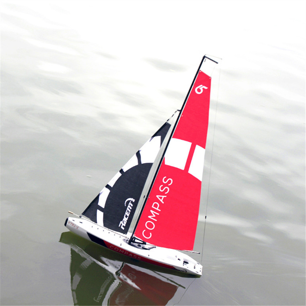 Volantexrc 791-1 65CM 2.4G 4CH Rc Boat Compass Pre-assembled Sailboat Without Battery Toy - Photo: 6