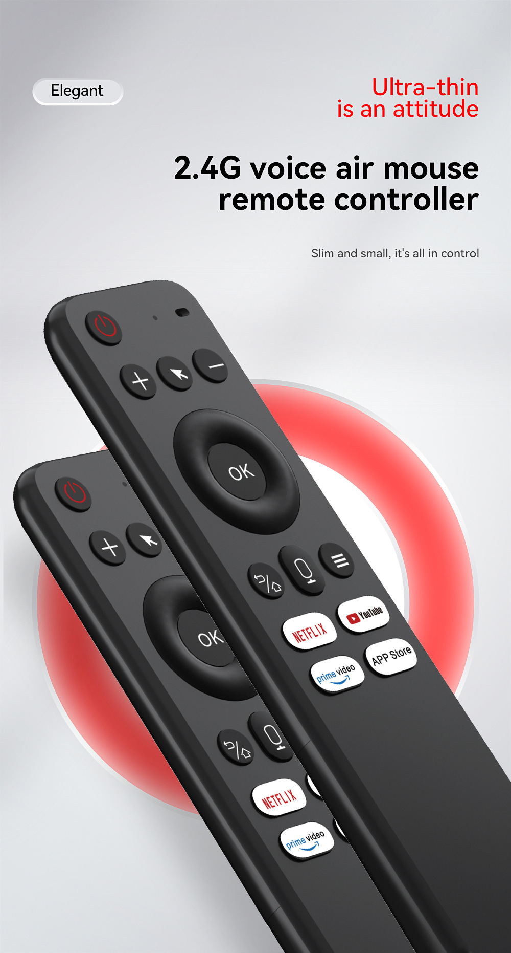 V9 Smart Voice Air Flying Mouse 2.4G Smart TV Bluetooth Dual Mode Remote Control Infrared Learning Gyroscope