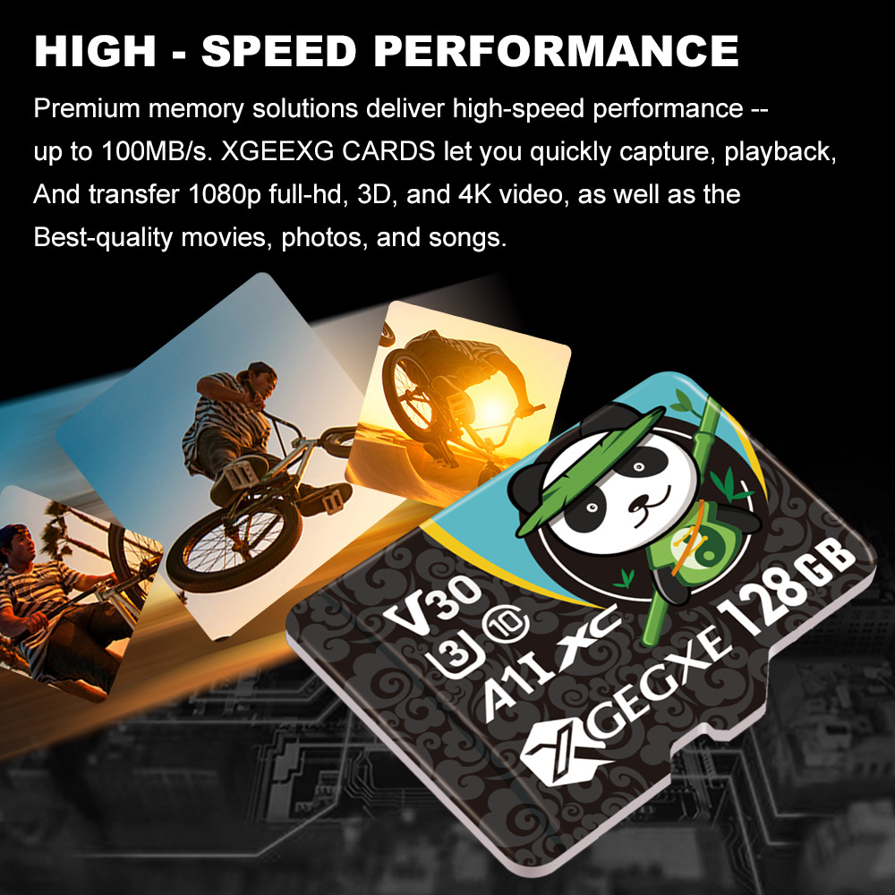 XGEGXE C10 U3 V30 TF Memory Card 32G 64G 128G 256G High Speed Flash Storage Card for Camera Mobile Phone Driving Recorder Drone Monitoring