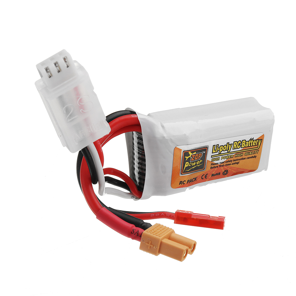 

ZOP POWER 7.4V 550mAh 70C 2S Lipo Battery With JST/XT30 Plug For FPV Racing