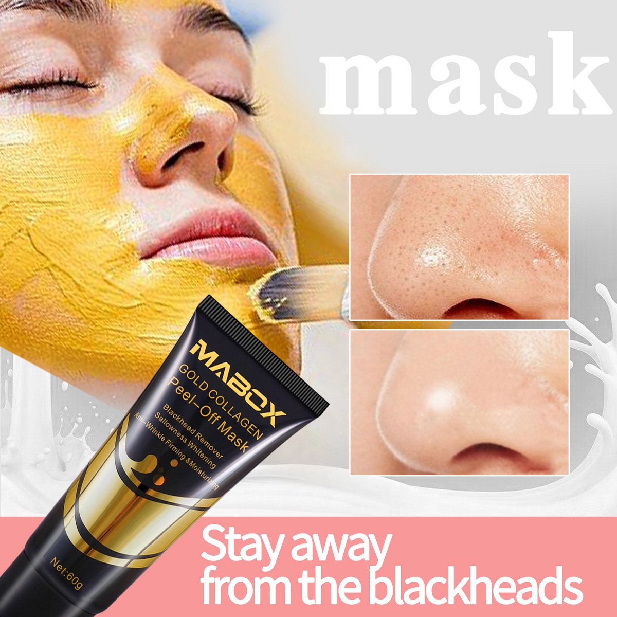 Gold Collagen Peel Off Facial Mask Blackhead Removal