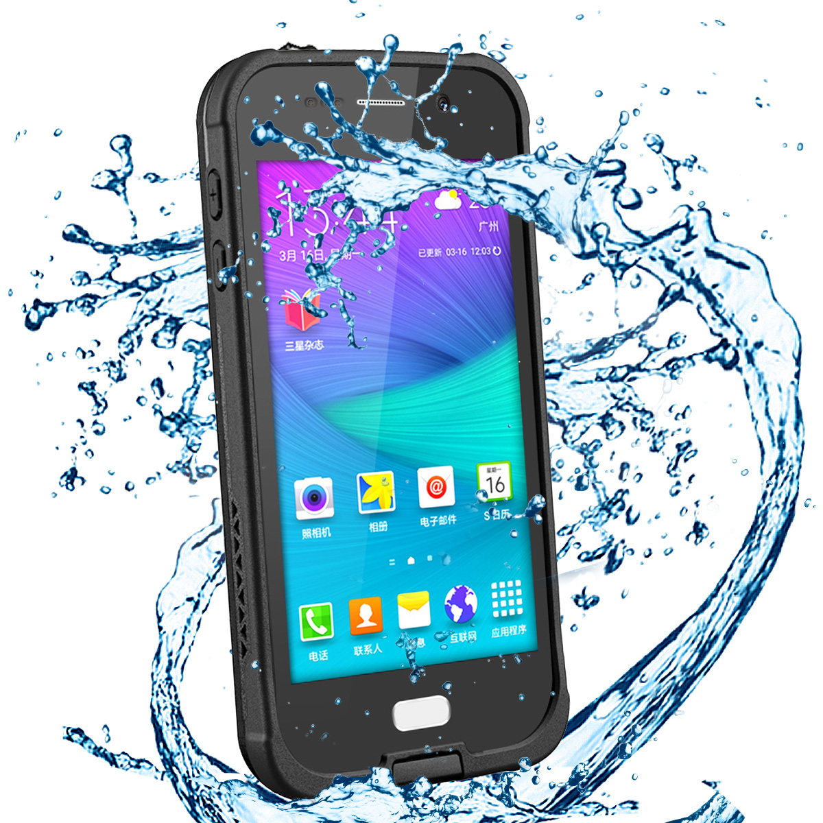 ELEGIANT for Samsung S6 Waterproof Case Transparent Touch Screen Shockproof Full Cover Protective Case