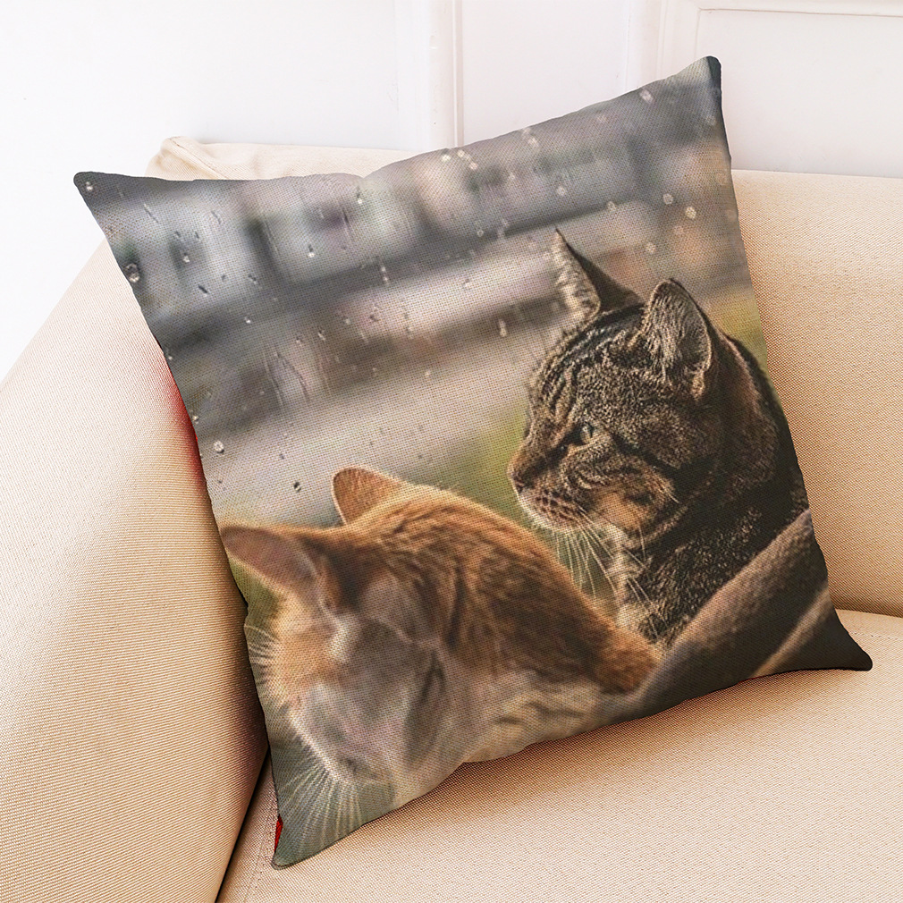 Honana BX 45x45cm Cat Pattern Luxury Cushion Cover Graffi Style Throw Pillow Case Pillow Covers