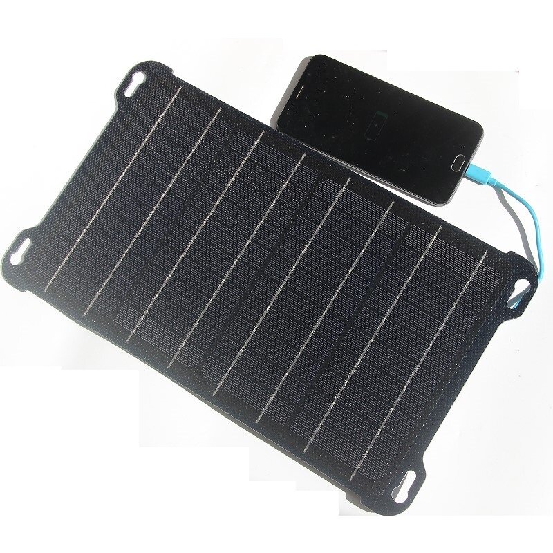 15W ETFE Solar Panel Charger Dual USB Output 5V Battery Charger Camping Solar Panel For Outdoor Car Ship Battery