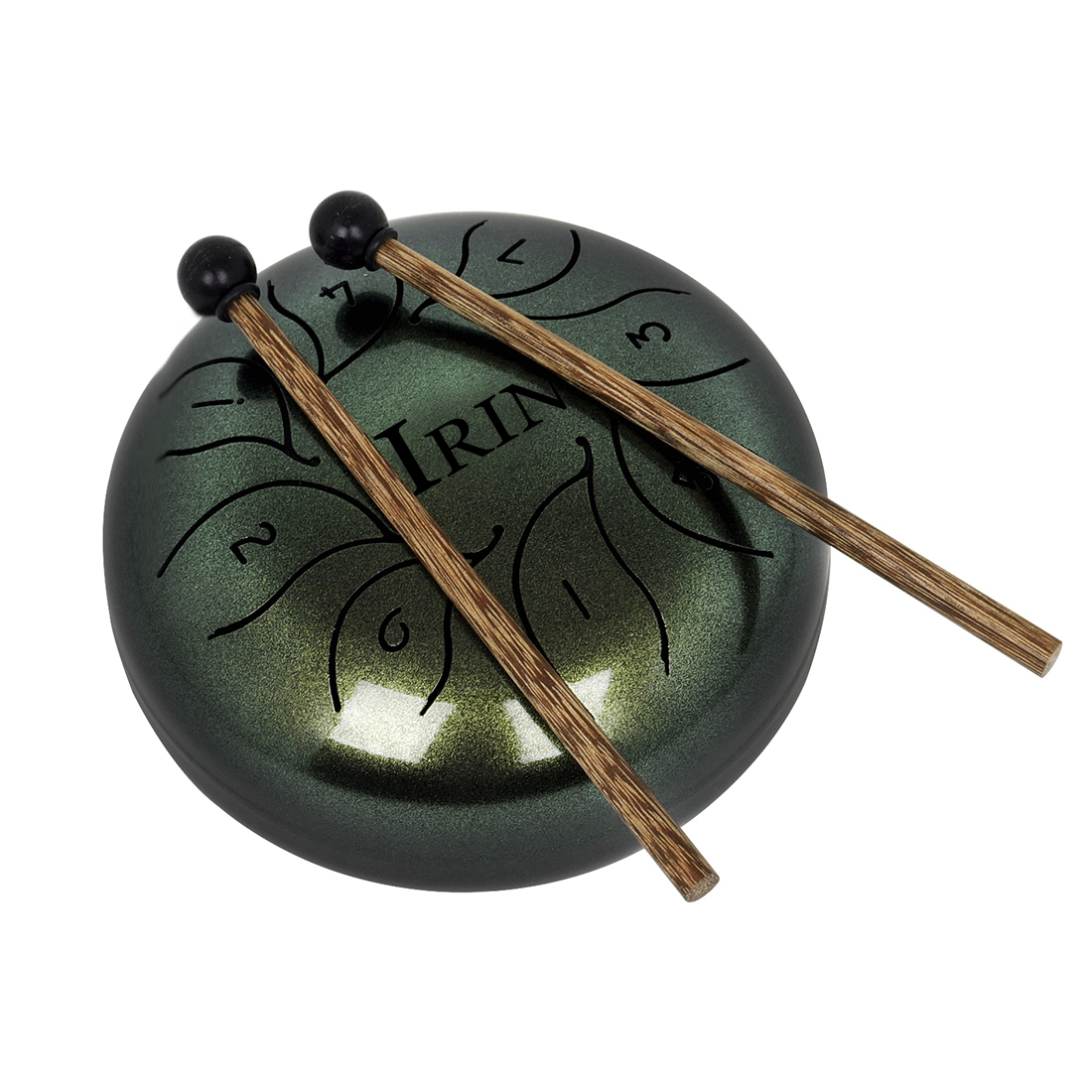 IRIN 5.5 Inch 8 Notes G Tune Steel Tongue Drum Handpan Instrument with Drum Mallets and Bag